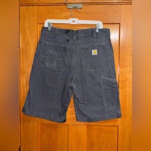 Carhartt Carpenter Shorts Mens Size 34 Gray Relaxed Canvas Work Wear